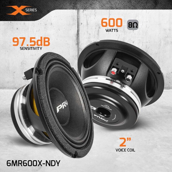 Main product image for PRV Audio 6MR600X-NDY X Series 6.5" Neodymium Midrange Speaker 8 Ohm294-3502